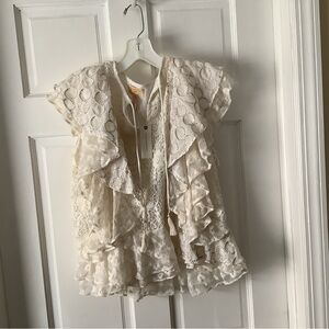 Anthropologie verb lace and beaded sleeveless top BNWT